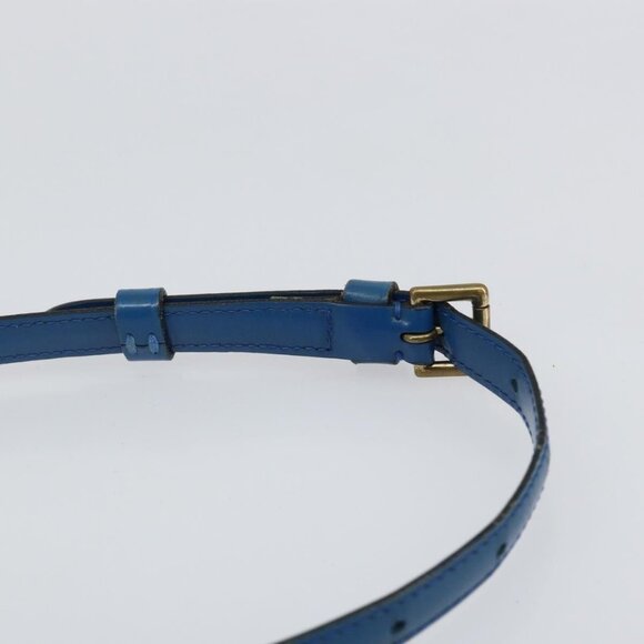 Authentic LOUIS VUITTON Epi June Feuille Shoulder Bag Blue M52155 LV - Picture 15 of 16